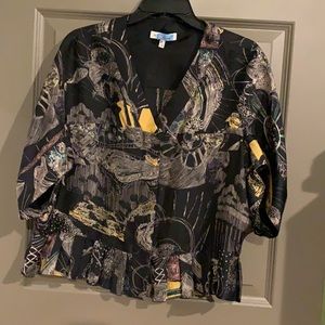 Multi pattern see by Chloe 3/4 length sleeve blouse oversized